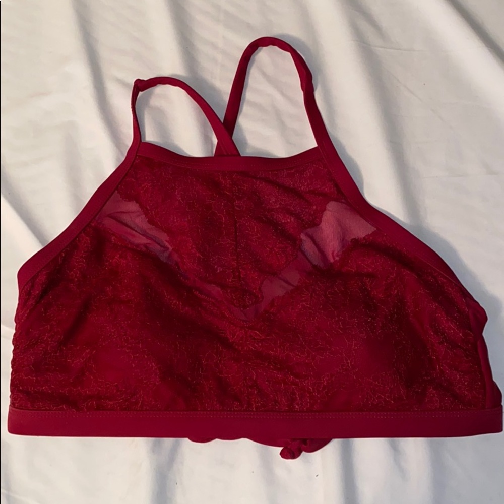 High neck swimsuit top